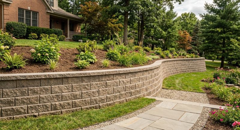 Block Retaining Wall Installation in Deland, FL