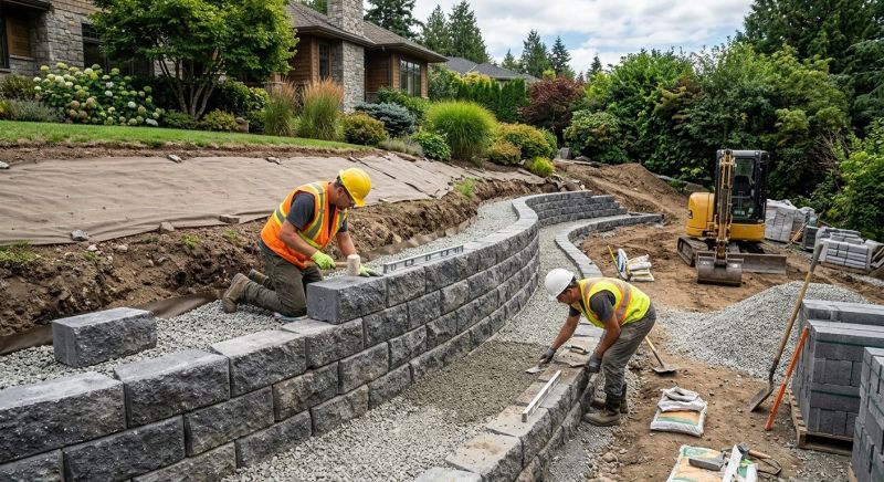 Landscape Wall Construction in Sonoma County, CA