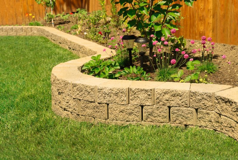Products For Block Retaining Wall Installations in use
