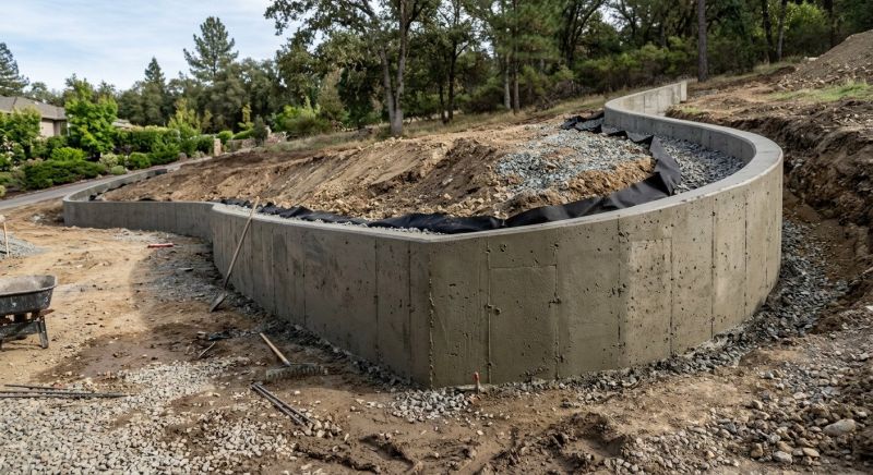 Retention Wall Construction in Volusia County, FL