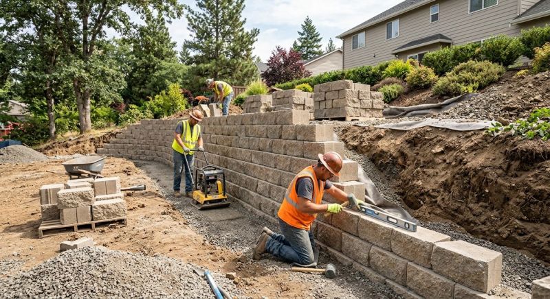 Retaining Wall Installation in Napa, CA